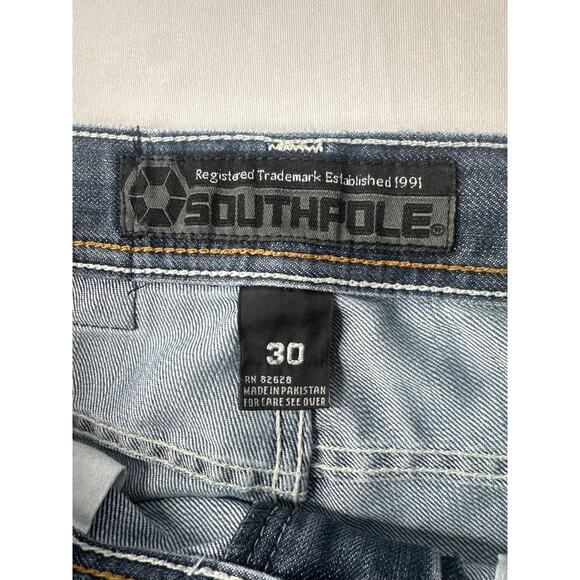 South Pole Men’s Jeans Size 30 X 30 straight leg blue denim light wash, Y2K - Picture 2 of 8